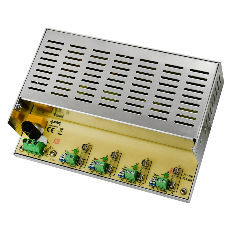 Fuente PULSAR® 12VDC 4Amp (con 4 Salidas 1Amp Aisladas)//PULSAR® PSDCSEP 12V/4Amp Enclosed Switch Mode PSU with 4 Separated Outputs