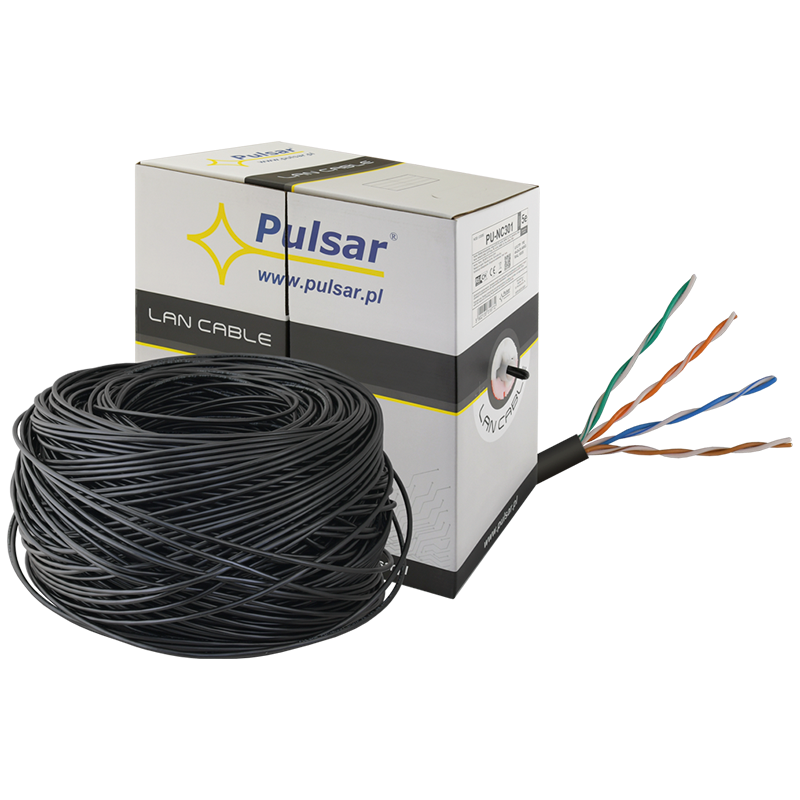 Cable U/UTP PULSAR® Cat5e Negro//U/UTP PULSAR® Cat5e Cable - Black