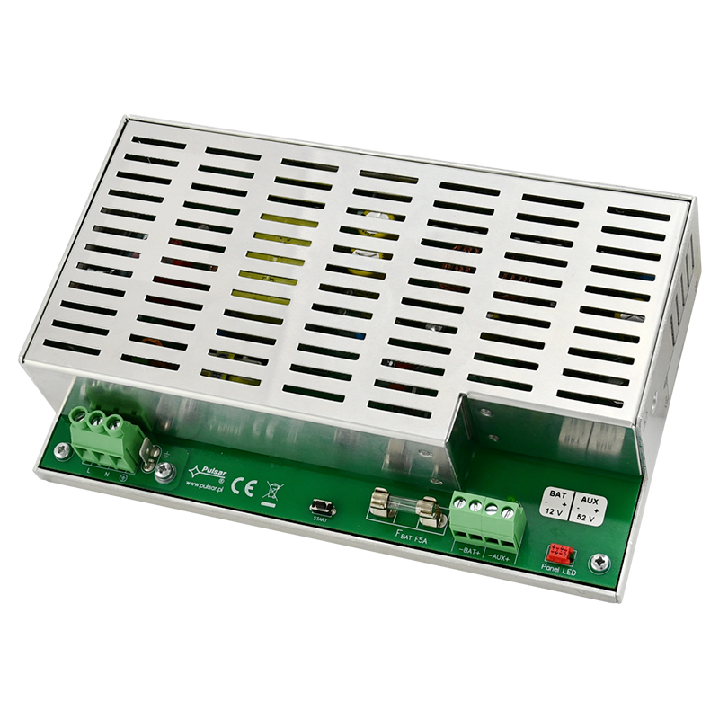 Fuente Conmutada PULSAR®  con Respaldo en Caja de Rejilla PWB 52V/1.15A - POE//PULSAR® PWB 52V/1.15A Enclosed Buffer Switch Mode POE PSU