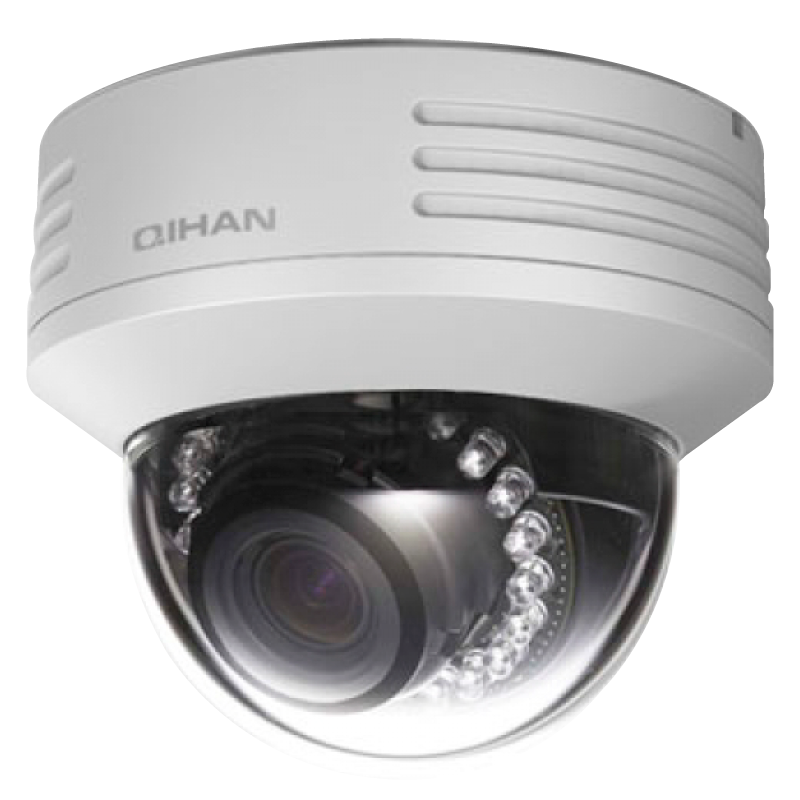 Minidomo IP QIHAN™ 2MPx 2.8-12mm con IR 20m (+Audio y Alarma)//QIHAN™ 2MPx 2.8-12mm with IR 20m (+Audio and Alarm) IP Minidome