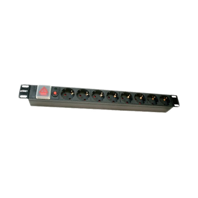 Regleta de 19" con 8 Schukos + Interruptor//Power Distribution Unit 19" 8 Schukos + Switch