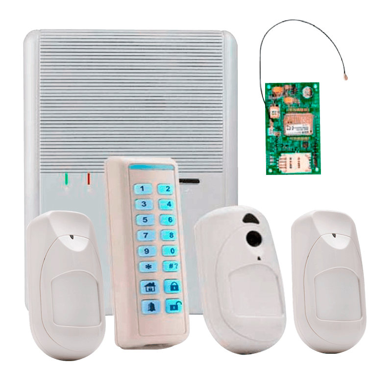 Kit Virtual RISCO™ Agility™ 4 con 2 PIR + 1 PIRCAM + GSM + Teclado LED - G2//RISCO™ Agility™ 4 Virtual Kit with 2 PIR + 1 PIRCAM + GSM + LED Keypad - G2