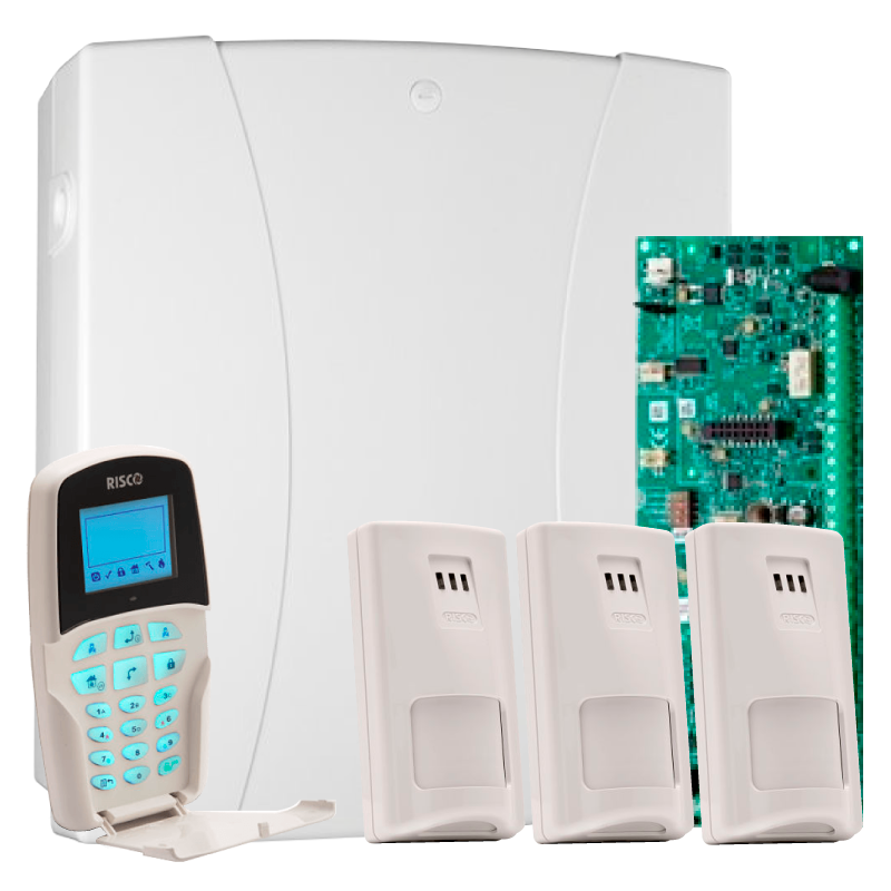 Kit Virtual RISCO™ LightSYS™ con 3 Detectores DT + Teclado LCD - G2//RISCO™ LightSYS™ Virtual Kit with 3 DT Detrectors + LCD Keypad - G2