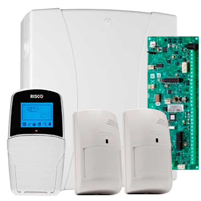 Kit Virtual RISCO™ LightSYS™ con 2 Detectores PIR + Teclado LCD - G2//RISCO™ LightSYS™ Virtual Kit with 2 PIR Detectors + LCD Keypad - G2