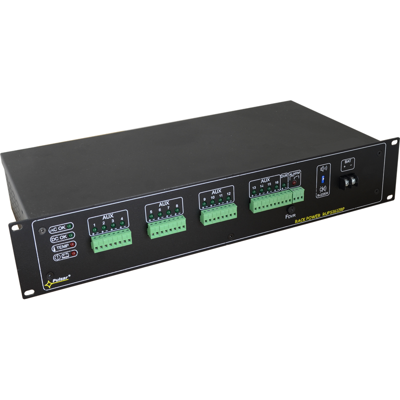 Fuente PULSAR® para Rack 19'' RUPS 13,8V/12V/20Amp/PTC (con Salida para Batería)//RUPS 13,8V/12V/20A/PTC Mounted Buffer Power Supply Unit