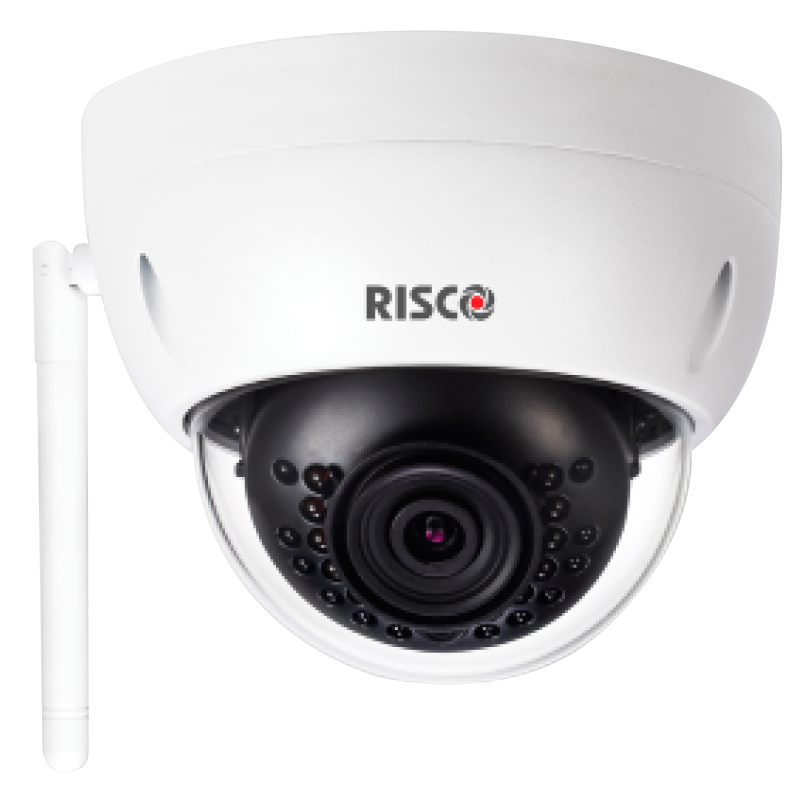 Minidomo IP RISCO™ VUpoint™ 2MPx 2.8mm con IR 20m (WiFi)//RISCO™ VUpoint™ 2MPx 2.8mm with IR 20m (WiFi) IP Minidome