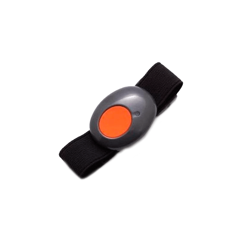 Pulsador de Alarma de Pánico RISCO™ Vía Radio Unidireccional (1 Botón) en Pulsera//RISCO™ Unidirectional Wireless Panic Alarm Button (1 Button) in Bracelet
