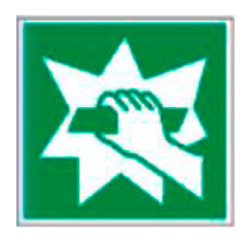 Placa de Salvamento y Evacuación (Placa - Clase B)//Rescue and Evacuation Signboard (Plastic Sheet - Class B)