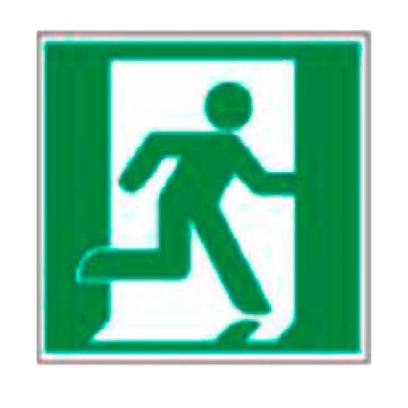 Placa de Salvamento y Evacuación (Placa - Clase B)//Rescue and Evacuation Signboard (Plastic Sheet - Class B)
