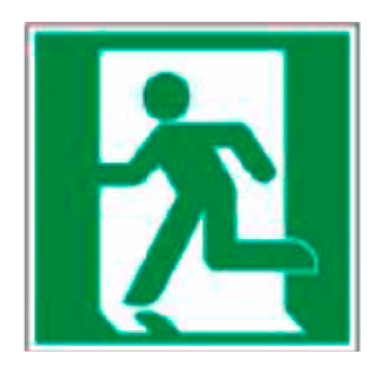 Placa de Salvamento y Evacuación (Placa - Clase B)//Rescue and Evacuation Signboard (Plastic Sheet - Class B)
