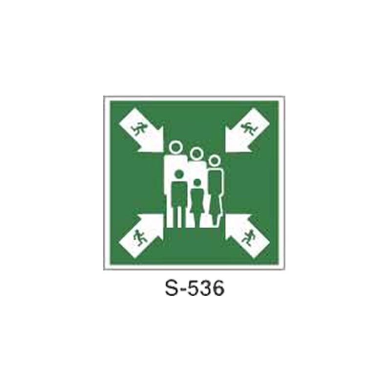 Placa de Salvamento y Evacuación (Placa - Clase B)//Rescue and Evacuation Signboard (Plastic Sheet - Class B)
