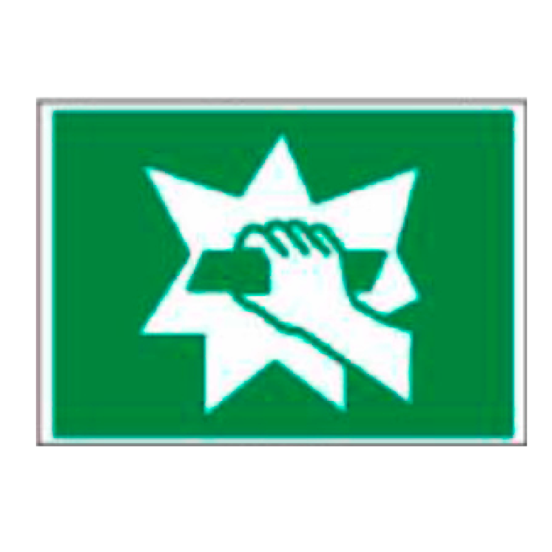 Placa de Salvamento y Evacuación (Lámina - Clase A)//Rescue and Evacuation Signboard (Plastic Sheet - Class A)