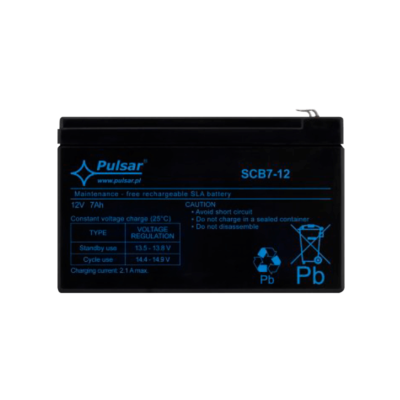 Batería PULSAR® Serie HPB 7.0 Ah (Duración 3-5 Años)//PULSAR® SCB Serie 7.0 Ah Battery (3-5 Years Lifespan)