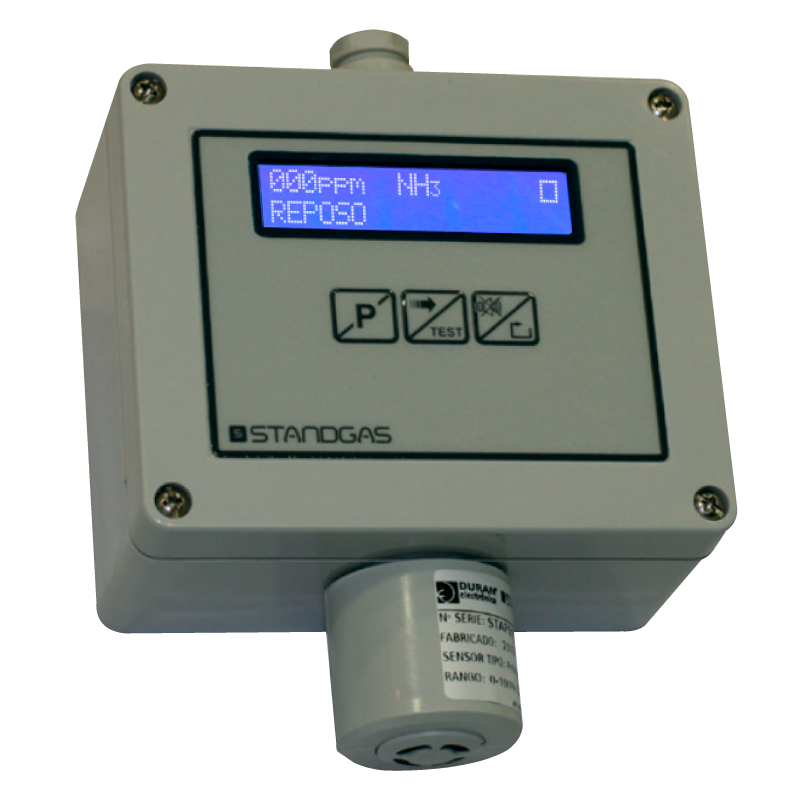 Detector Autónomo Standgas™ PRO LCD para NH3 0-100 ppm con Relé//Standgas™ PRO LCD Standalone Detector for NH3 0-100 ppm with Relay