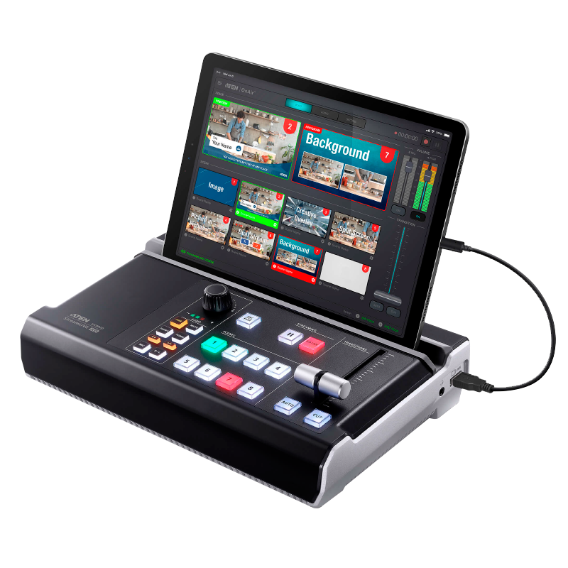 Mezclador AV ATEN™ StreamLIVE™ HD con streaming//ATEN™ StreamLive™ HD All-in-one Multi-channel AV Mixer