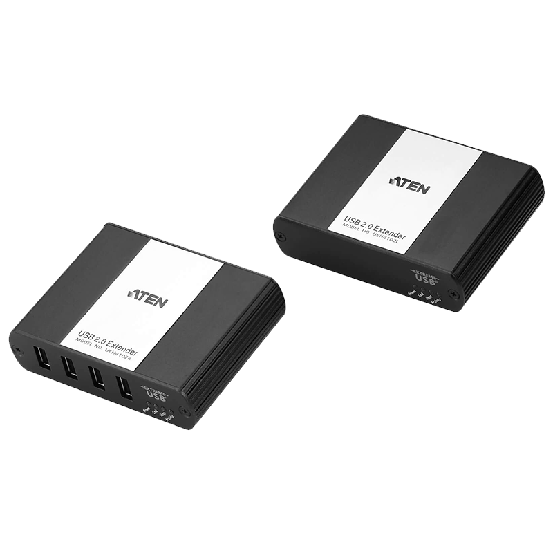 Extensor USB 2.0 ATEN™ por LAN de 4 puertos//ATEN™ 4-Port USB 2.0 Cat 5 Extender over LAN