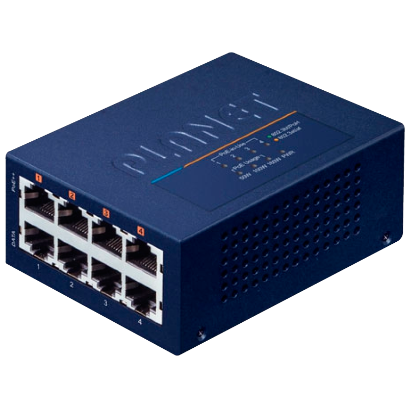 Hub Inyector PoE++ PLANET™ - 4 Puertos (160W)//PLANET™ 4-Port Multi-Gigabit 802.3bt PoE++ Injector Hub (160 Watts)