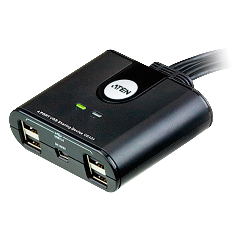 Switch de Periféricos USB 2.0 ATEN™ de 4 x 4 puertos//ATEN™ 4 x 4 USB 2.0 Peripheral Sharing Switch