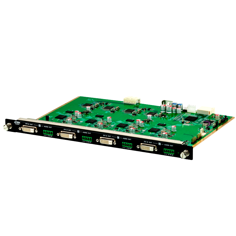 Tarjeta de Salida DVI ATEN™ de 4 puertos con escalador//ATEN™ 4-Port DVI Output Board with Scaler