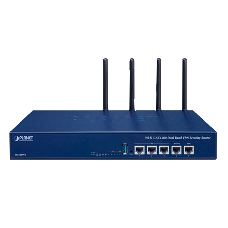 Router de Seguridad VPN PLANET™ de Doble Banda Wi-Fi 5 AC1200//PLANET™ Wi-Fi 5 AC1200 Dual Band VPN Security Router