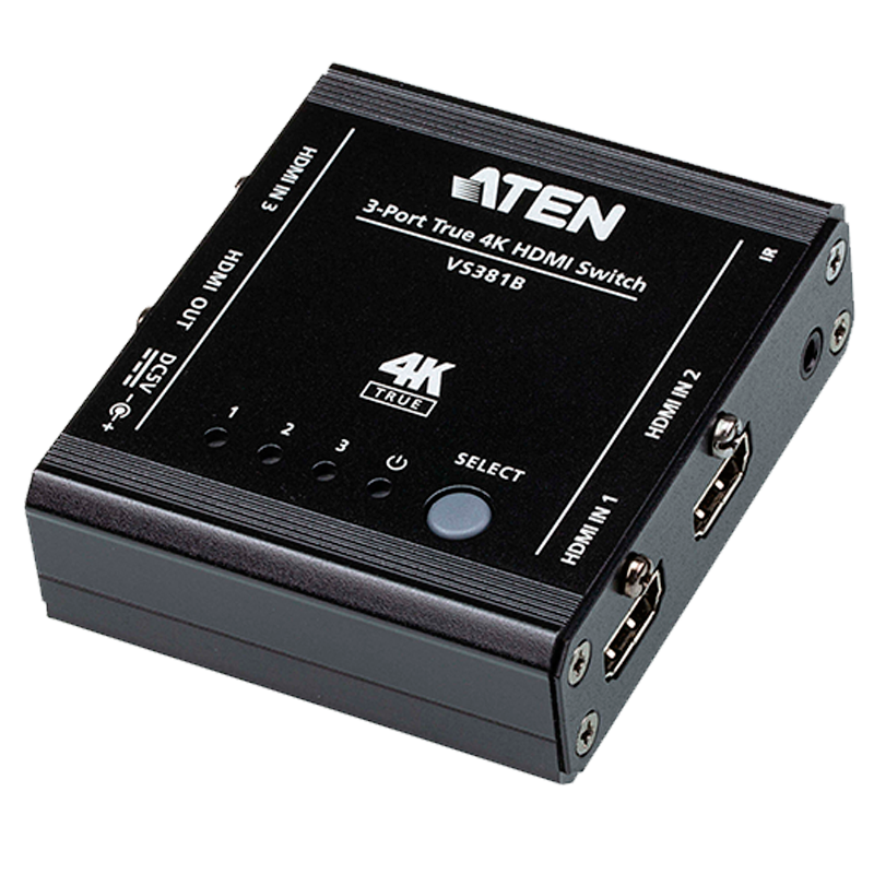 Switch HDMI ATEN™ 4K Real de 3 Puertos//ATEN™ 3-Port True 4K HDMI Switch