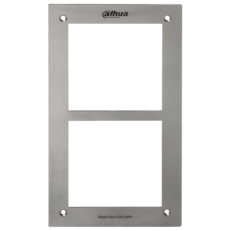 Marco Frontal DAHUA™ de 2 Módulos//Front Panel for 2 DAHUA™ Modules