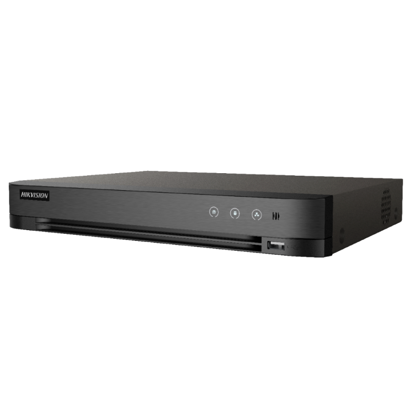 Grabador HD-TVI HIKVISION™ 16 Ch Turbo Acusense  (Grab. hasta 6MPx)//HIKVISION™ 16 Ch Turbo Acusense HD-TVI Recorder (Rec. Up to 6MPx)