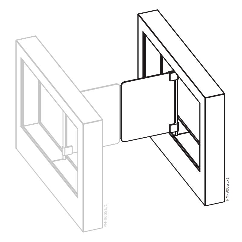 Mecanizado ARGUSA® PM-900SE/2 en AISI 304//ARGUSA® PM-900SE/2 Motor-Driven Swing Gate (AISI 304)