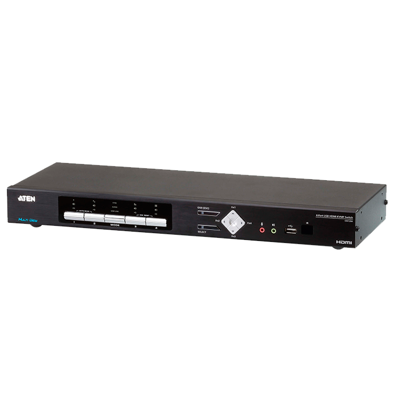 Switch KVMP™ ATEN™ HDMI 4K multiview USB de 4 puertos//4-Port USB HDMI Multi-View KVMP™ ATEN™ Switch