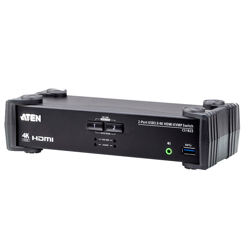 Switch KVMP™ ATEN™ HDMI 4K USB 3.0 de 2 puertos//2-Port USB 3.0 4K HDMI KVMP™ ATEN™ Switch with Audio Mixer Mode 