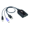 Adaptador KVM DisplayPort USB Compatible Smart Card con Virtual Media y desembebedor de Audio ATEN™ KA7189//ATEN™ KA7189 USB DisplayPort Virtual Media KVM Adapter (Support Smart Card Reader and Audio De-Embedder) 