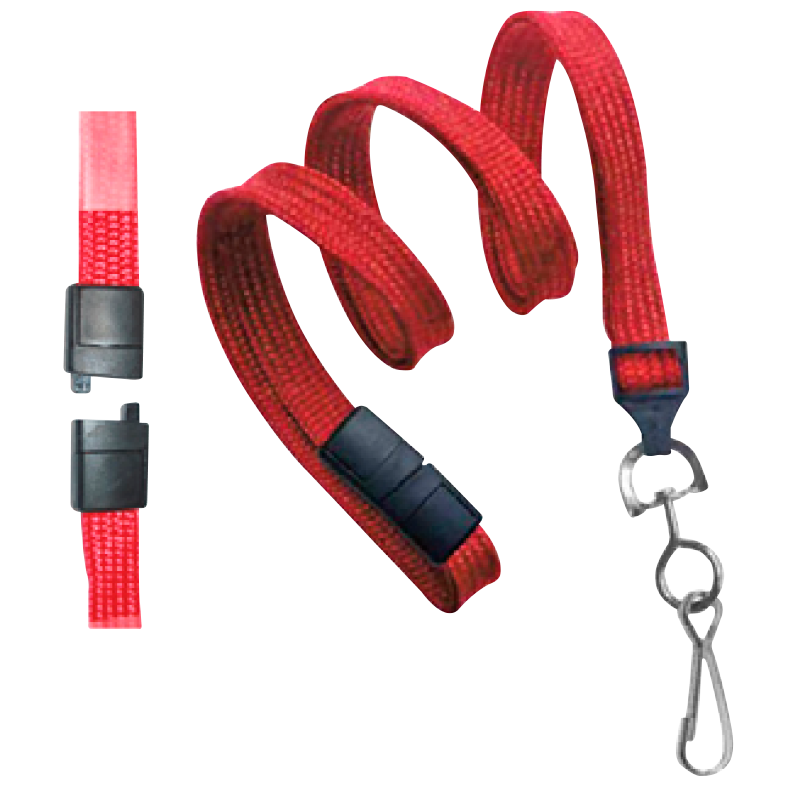 Lanyard de 10mm con Cierre y Mosquetón//10mm Lanyard with Clasp and Carabiner