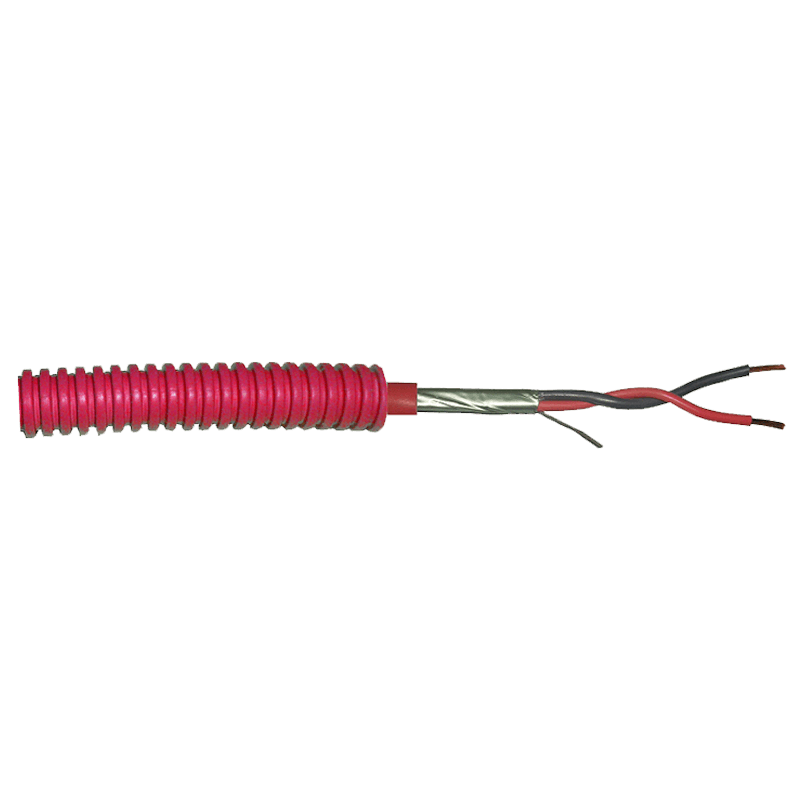 Cable PHIROCAB® 2x1.5mm² SOZ1-K (AS+) en Tubo M20 Precableado Rojo//2x1.5mm² SOZ1-K (AS +) Prewired in M20 Red Tube PHIROCAB® Cable