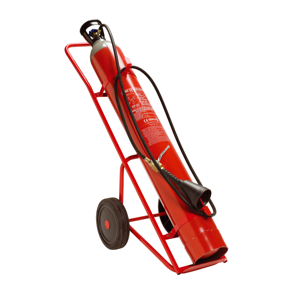 Carro Extintor de 10 Kg. CO2 - 1 Botella//10 Kg CO2 Fire Extinguisher Trolley with - 1 Bottle