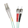 Latiguillo de Fibra OM3 LC-ST 50/125 Dúplex LSZH Turquesa 1 M//OM3 FO Patch Lead LC-ST 50/125 Duplex LS0H Blue Aqua 1 M