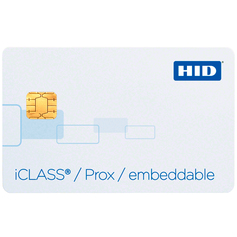 Tarjeta Fresable HID® iCLASS™ 2k + Prox (125 KHz)//HID® iCLASS™ 2k + 125 KHz Prox Embeddable Composite Card