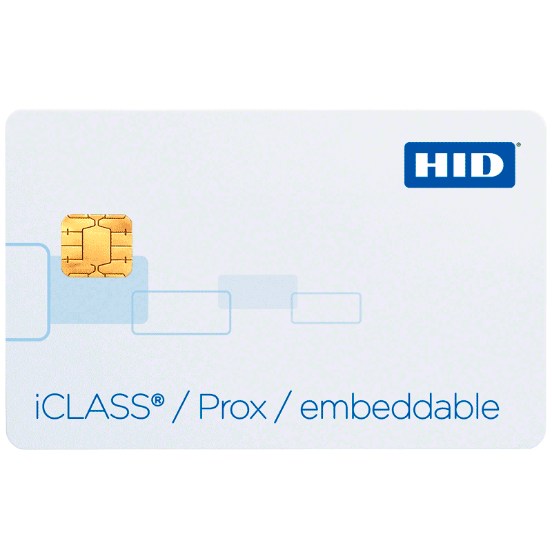 Tarjeta Fresable HID® iCLASS™ 32k (16k/16 + 16k/1) + Prox (125 KHz)//HID® iCLASS™ 32k (16k/16 + 16k/1) + 125 KHz Prox Embeddable Composite Card