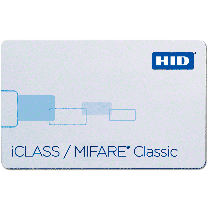 Tarjeta Fresable HID® iCLASS™ 32k (16k/16 + 16k/1) + MIFARE™ 4K Multilaminada Compuesta//HID® iCLASS™ 32k (16k/16 + 16k/1) + MIFARE™ 4K Embeddable Composite Card