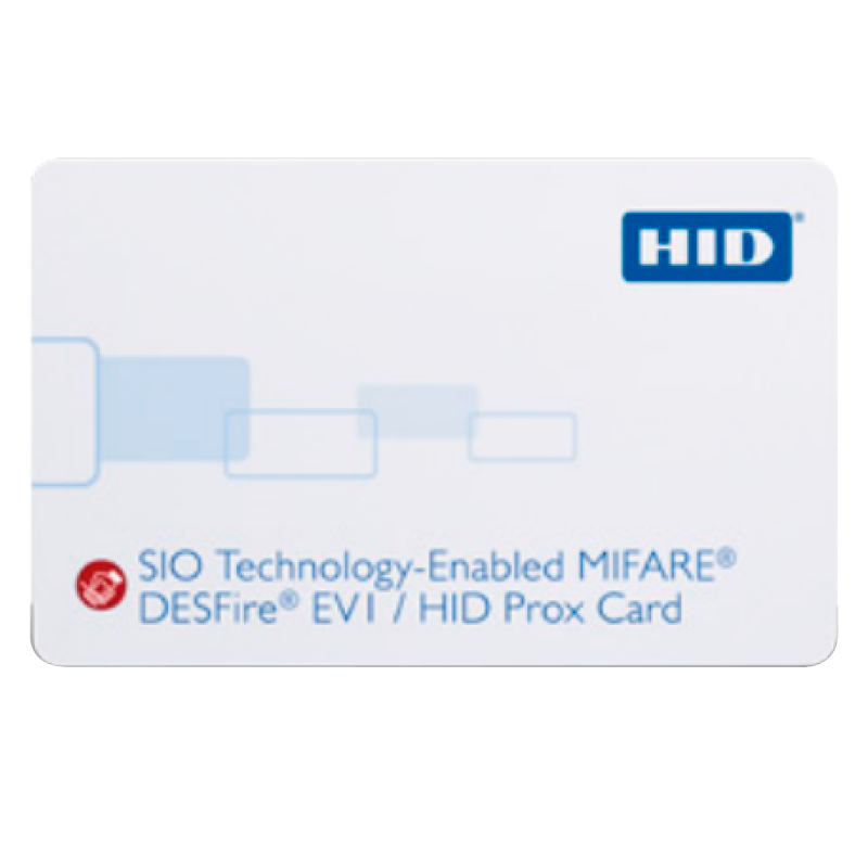 Tarjeta HID® SIO™ DESFire™ + Prox Multilaminada Compuesta//HID® SIO™ DESFire™ + Prox Composite Card