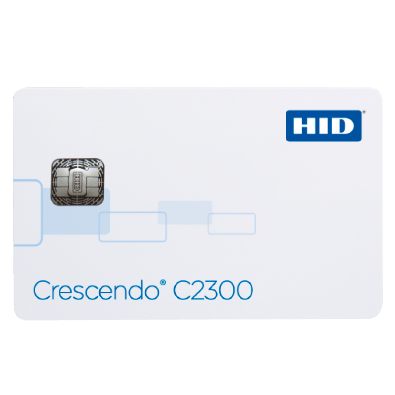 Tarjeta HID® Crescendo™ C2300 + Prox con Banda Magnética//HID® Crescendo™ C2300 + Prox Card with Magstripe