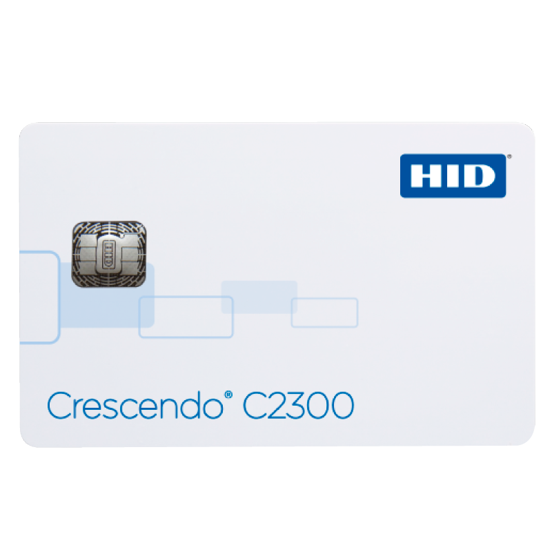 Tarjeta HID® Crescendo™ C2300 + DESFire™ EV1 8K + Prox (con Banda Magnética)//HID® Crescendo™ C2300 + DESFire™ EV1 8K + Prox Card (with Magstripe)