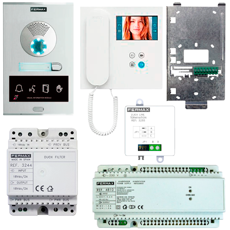 Kit FERMAX® One-To-One VEO™ DUOX™ Color 1/L (Placa CITY™ y Monitor VEO™)//FERMAX® One-To-One VEO™ DUOX™ Color 1/L Kit (CITY™ Entry Panel and VEO™ Monitor)