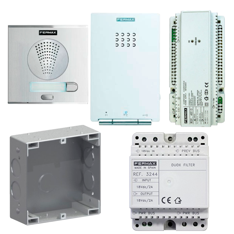 Kit FERMAX® iLOFT™ DUOX™ 1/L (Placa CITY™ y Monitor iLOFT™)//FERMAX® iLOFT™ DUOX™ 1/L Kit (CITY™ Entry Panel and iLOFT™ Monitor)