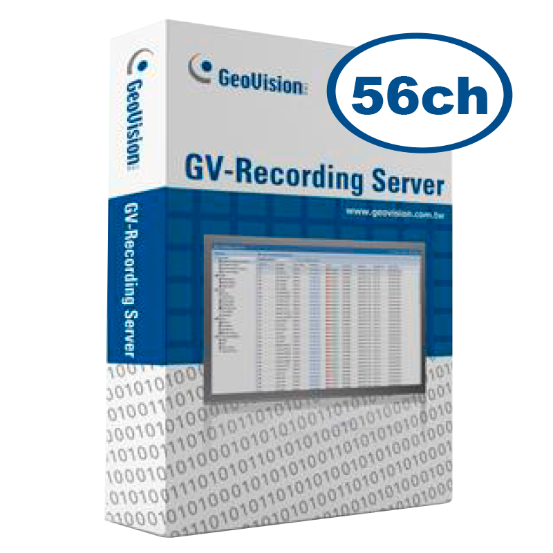 Licencia GEOVISION™ Recording Server GV-RS056 (Para Cámaras NO GEOVISION™)//GEOVISION™ Recording Server GV-RS056 License (For Third-Party Cameras)