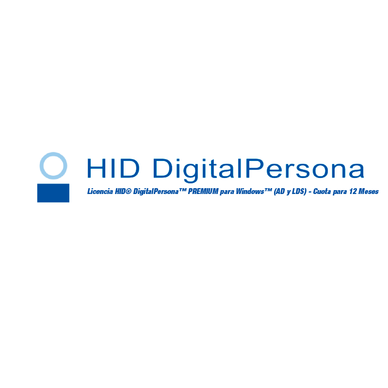 Licencia HID® DigitalPersona™ PREMIUM para Windows™ (AD y LDS) - Cuota para 12 Meses//HID® DigitalPersona™ PREMIUM License for Windows™ (AD and LDS) - Fee for 12 Months