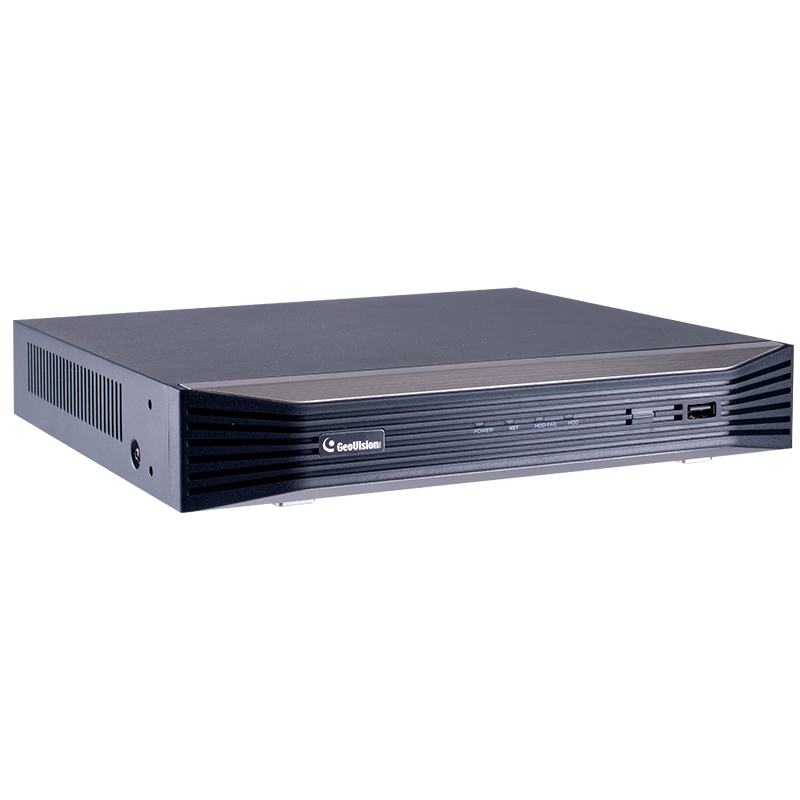 NVR GEOVISION™ GV-SNVR0412 de 4 Canales PoE+ (HDMI 4K)//GEOVISION™ GV-SNVR0412 with 4 PoE+ Channles (HDMI 4K) NVR