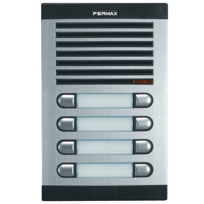 Placa de Audio FERMAX® CITY™ Classic 4 AP 204 (4+N) - 8 Pulsadores//FERMAX® CITY™ Classic 4 AP 204 (4+N) Audio Entry Panel - 8 Push Buttons