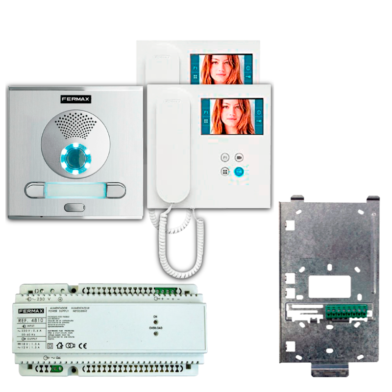 Kit FERMAX® VEO™ VDS™ Color 2/L (Placa CITY™ y Monitores VEO™)//FERMAX® VEO™ VDS™ Color 2/L Kit (CITY™ Entry Panel and VEO™ Monitors)