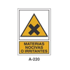 Placa de Aviso de Peligro Tipo 1 (Placa - Clase B)//Warning & Danger Signboard Type 1 (Plastic Sheet - Class B)