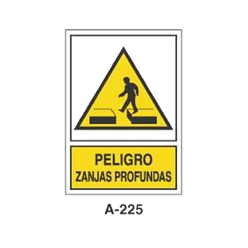 Placa de Aviso de Peligro Tipo 1 (Placa - Clase B)//Warning & Danger Signboard Type 1 (Plastic Sheet - Class B)